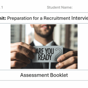 Preparation for a Recruitment Interview: Assessment Booklet (LO1-LO2)
