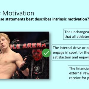 PowerPoint slide on the definition of intrinsic motivation in sport