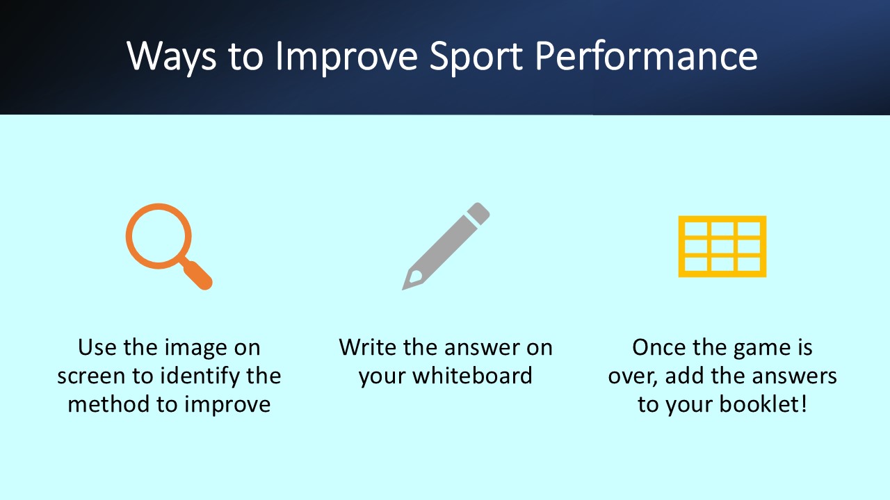 PowerPoint slide on ways to improve sports performance