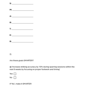 Worksheet - Types of Goals (LO1: 1.2)