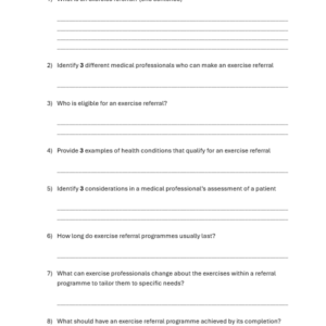 Worksheet - Exercise Referral Process Quiz (LO3: 3.1)