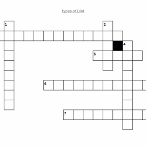 Worksheet - Types of Diets Word Search and Crossword (LO2: 2.2)