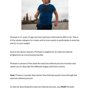 Worksheet - Exercise Referral Case Studies (LO3: 3.1)