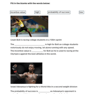 Worksheet on achievement motivation theory in sport