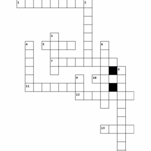 Worksheet - Evacuation Procedures and Responsibilities Crossword (LO1: 1.4)